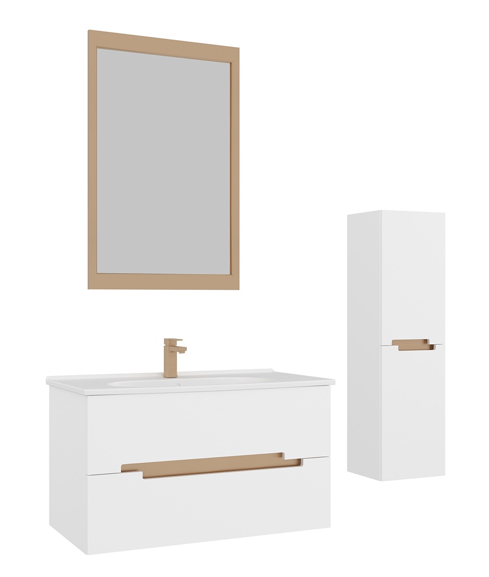Orka Lodi 100 cm Banyo Dolabı Takımı + Boy dolabı