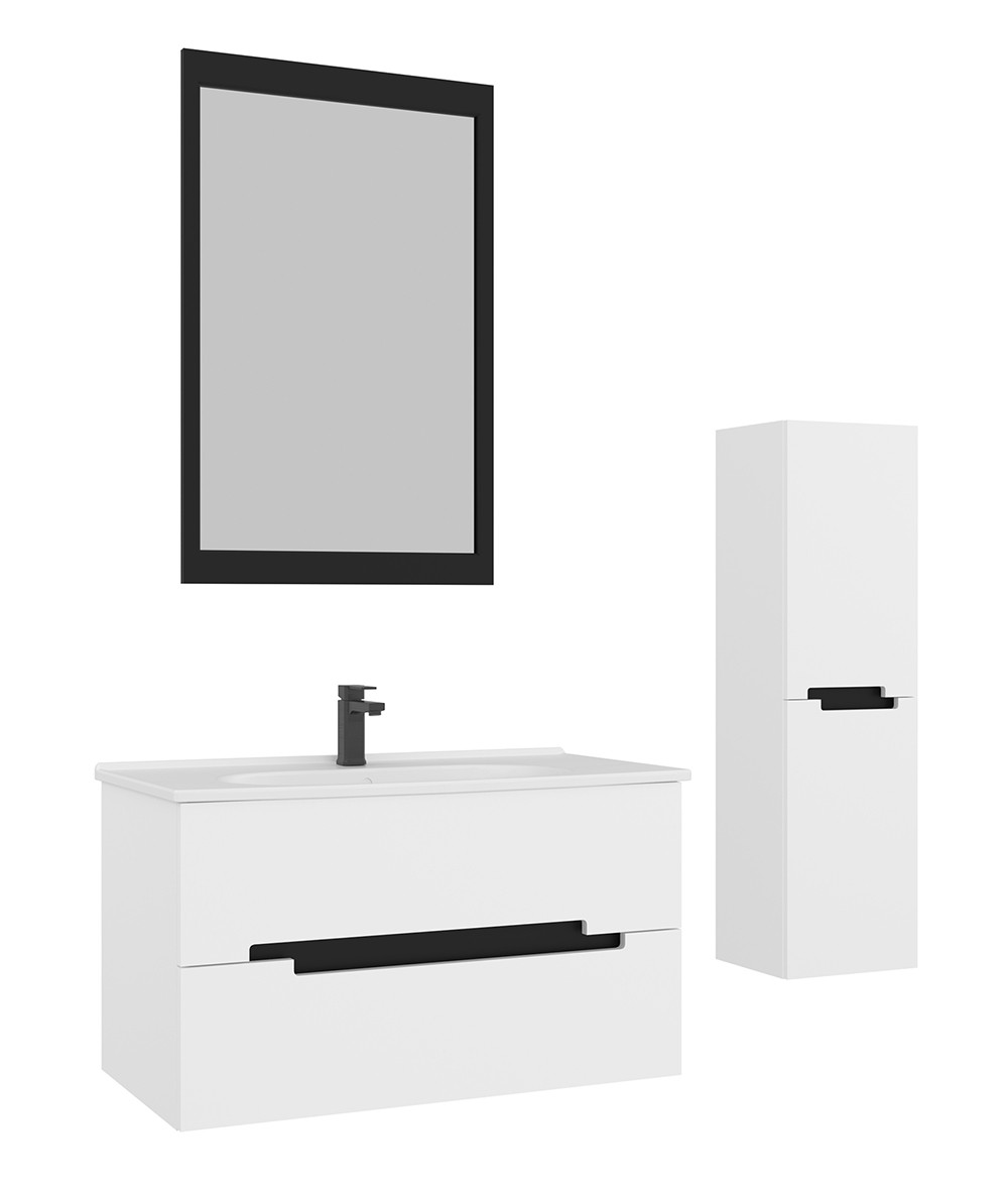 Orka Lodi 100 cm Banyo Dolabı Takımı + Boy dolabı