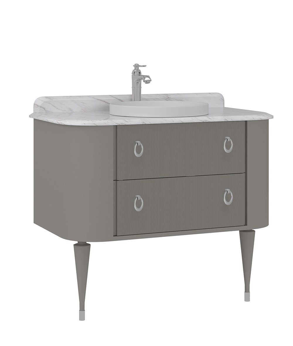Orka Felice 100 cm Ahşap Ayaklı Banyo Alt Dolabı