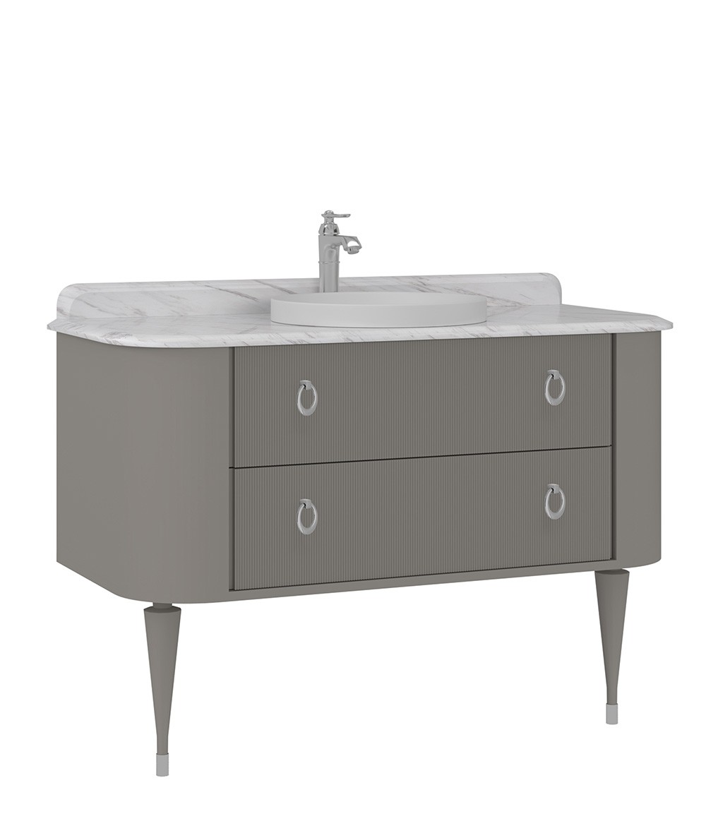 Orka Felice 120 cm Ahşap Ayaklı Banyo Alt Dolabı