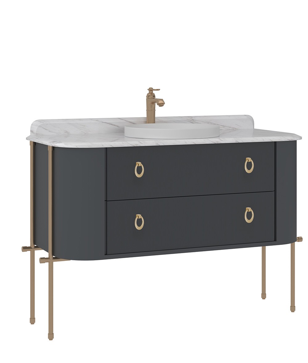 Orka Felice 127 cm Metal Ayaklı Banyo Alt Dolabı