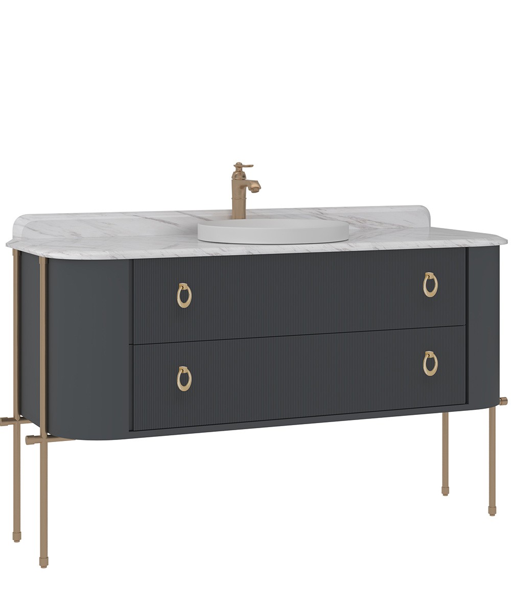 Orka Felice 147 cm Metal Ayaklı Banyo Alt Dolabı