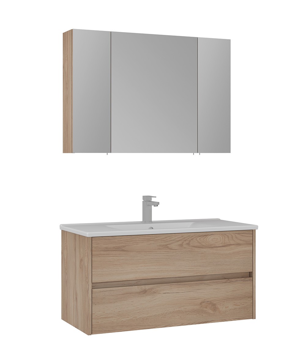 Orka Side 100 CM Çekmeceli Banyo Dolabı Takım