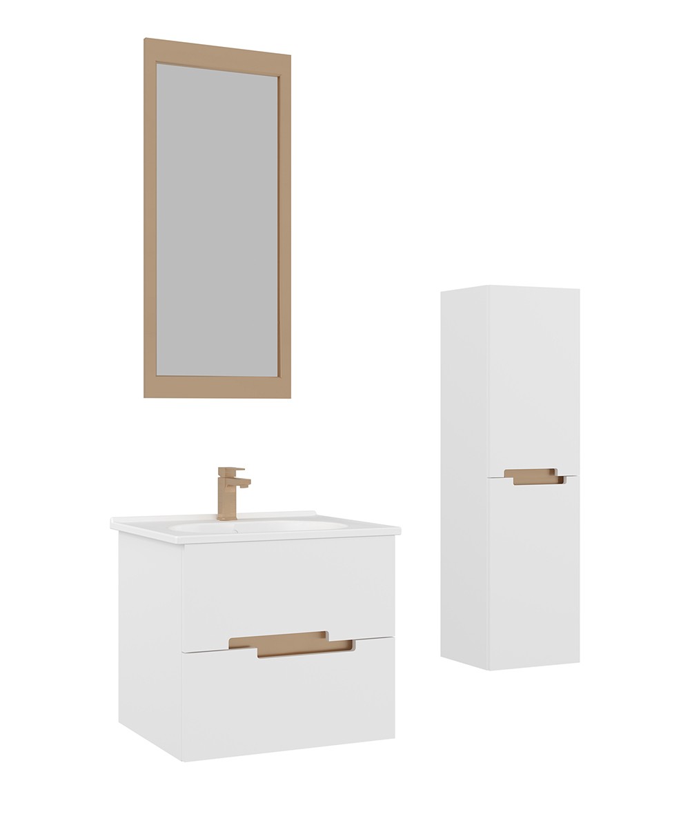 Orka Lodi 65 cm Banyo Dolabı Takımı + Boy dolabı