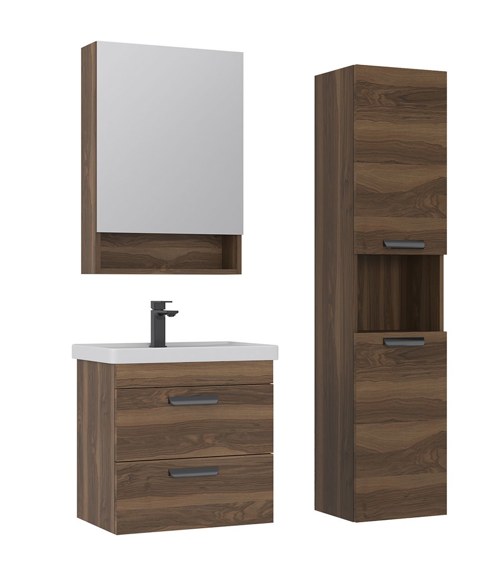 Orka Nova 60 CM Banyo Dolabı Takım + Boy Dolabı Dahil
