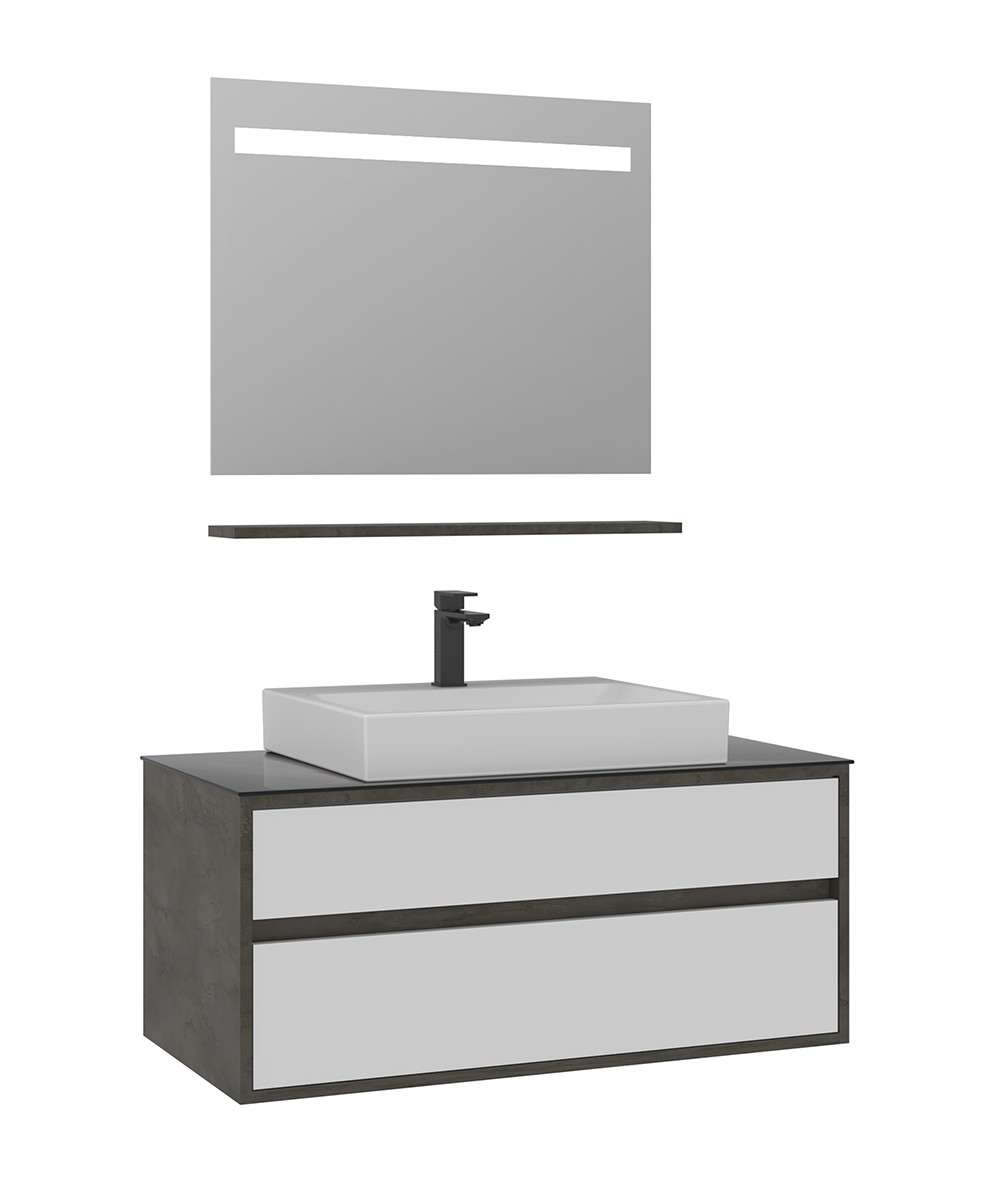 Orka Verona 100 cm Banyo Dolabı Takımı