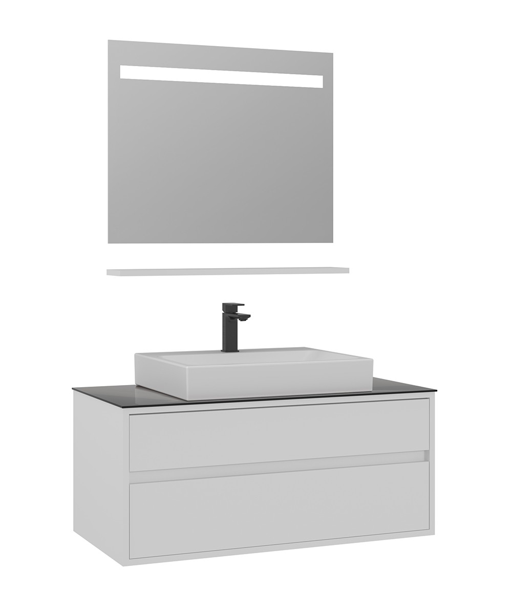 Orka Verona 100 cm Banyo Dolabı Takımı