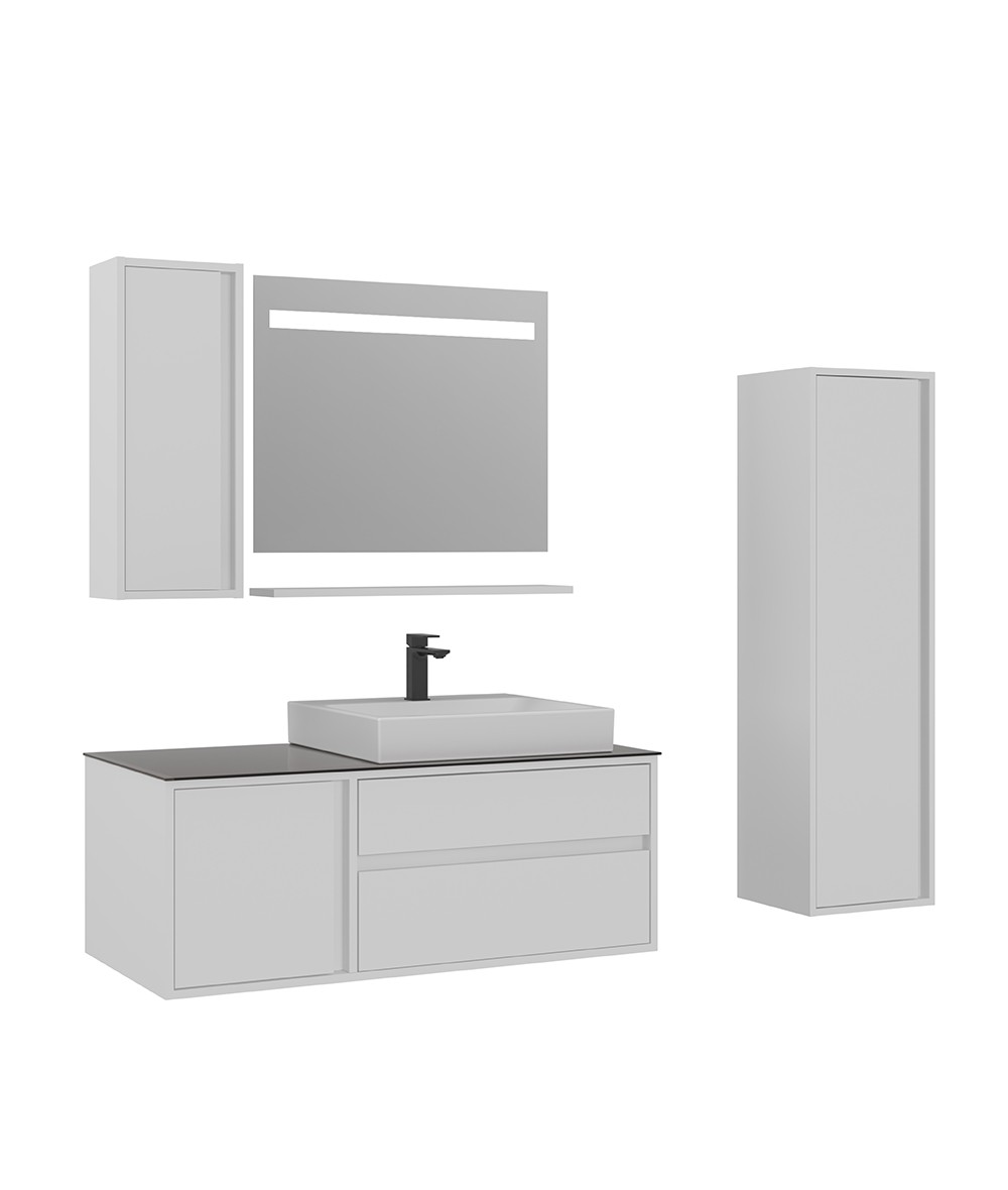 Orka Verona 120 cm Banyo Dolabı Takımı + Boy Dolabı