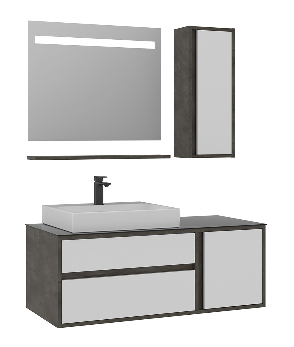Orka Verona 120 cm Banyo Dolabı Takımı