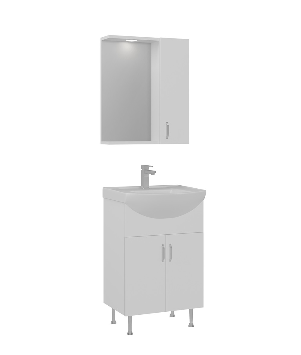 Orka Duru 55 cm Ayaklı Banyo Dolabı Takımı