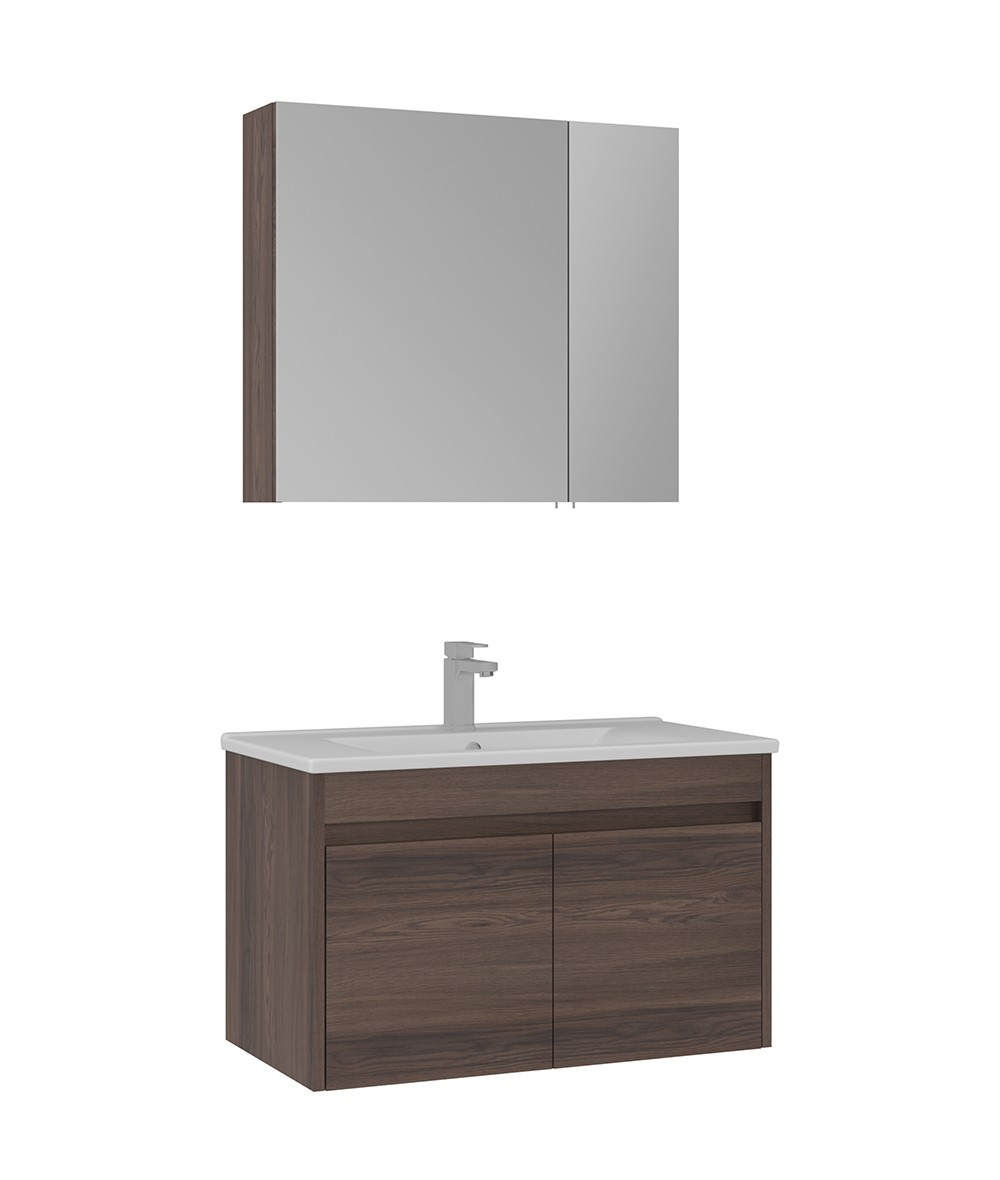 Orka Side 85 CM Kapaklı Banyo Dolabı Takım