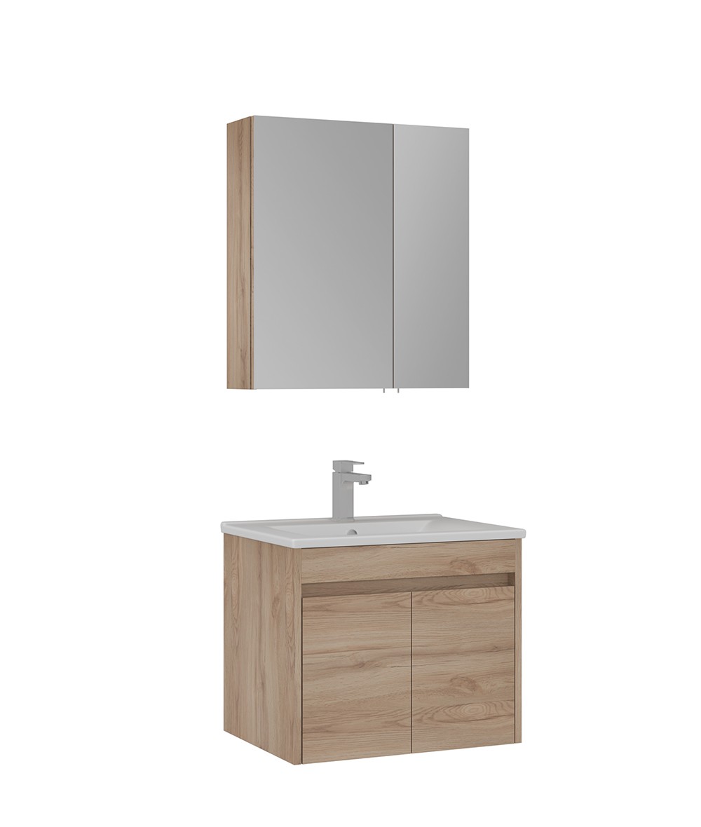 Orka Side 65 CM Kapaklı Banyo Dolabı Takım