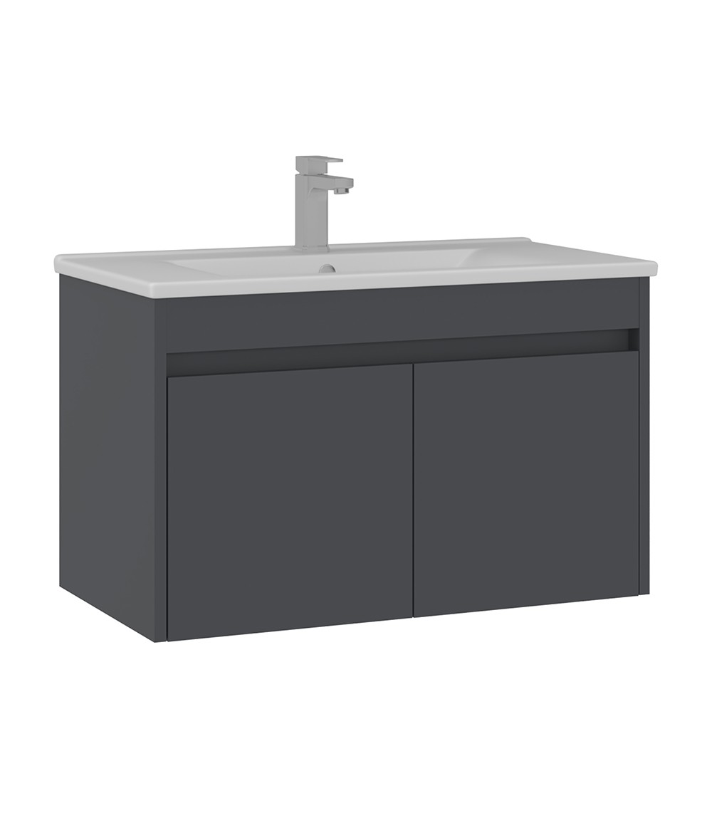 Orka Side 85 CM Kapaklı Banyo Alt Dolabı