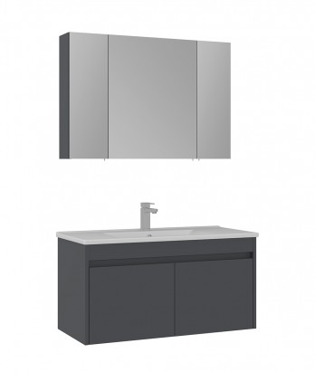 Orka Side 100 CM Kapaklı Banyo Dolabı Takım