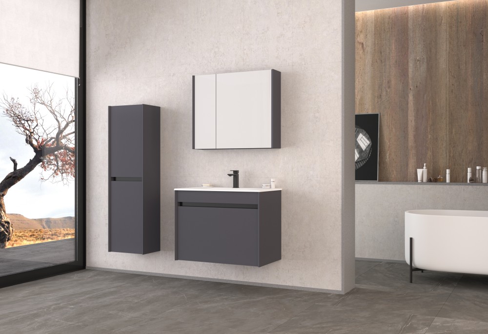 Orka Lito 80 CM Kapaklı Banyo Dolabı Takım + Boy Dolabı