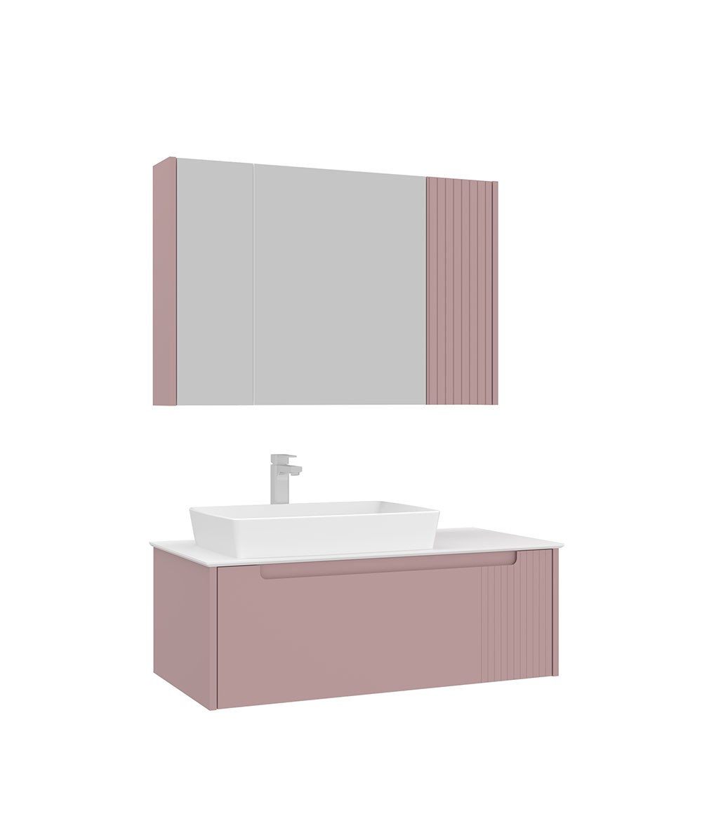 Orka Biella 100 Cm Ayna Dolaplı Banyo Takımı