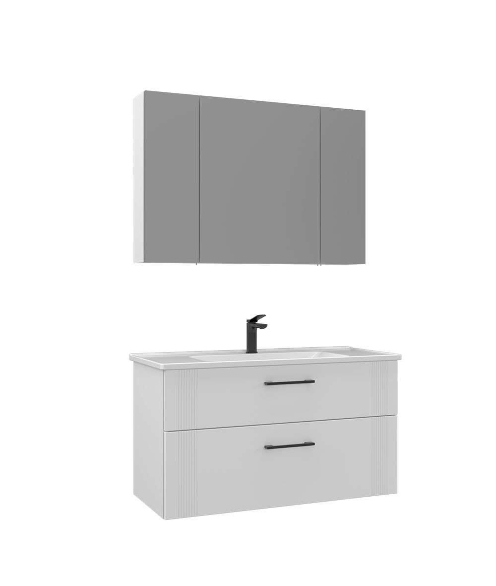 Orka Bari 85 cm Banyo Dolabı Takımı
