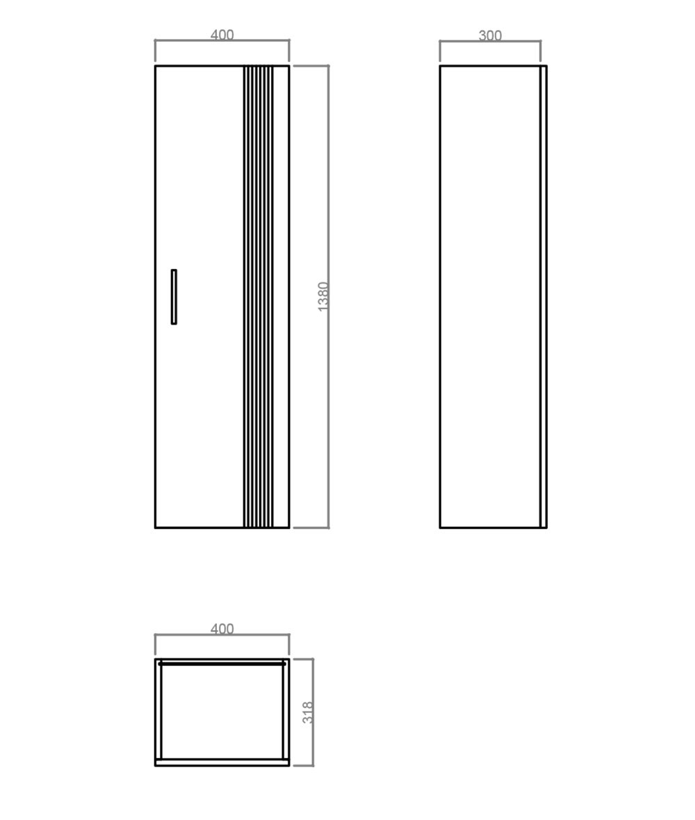 Orka Bari 80 cm Banyo Dolabı Takımı + Boy Dolabı