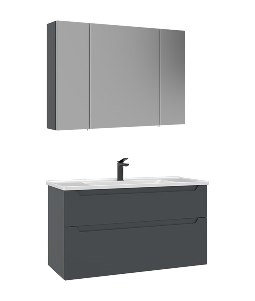ORKA Messina 100 cm Ayna Dolaplı Banyo Dolap Takımı