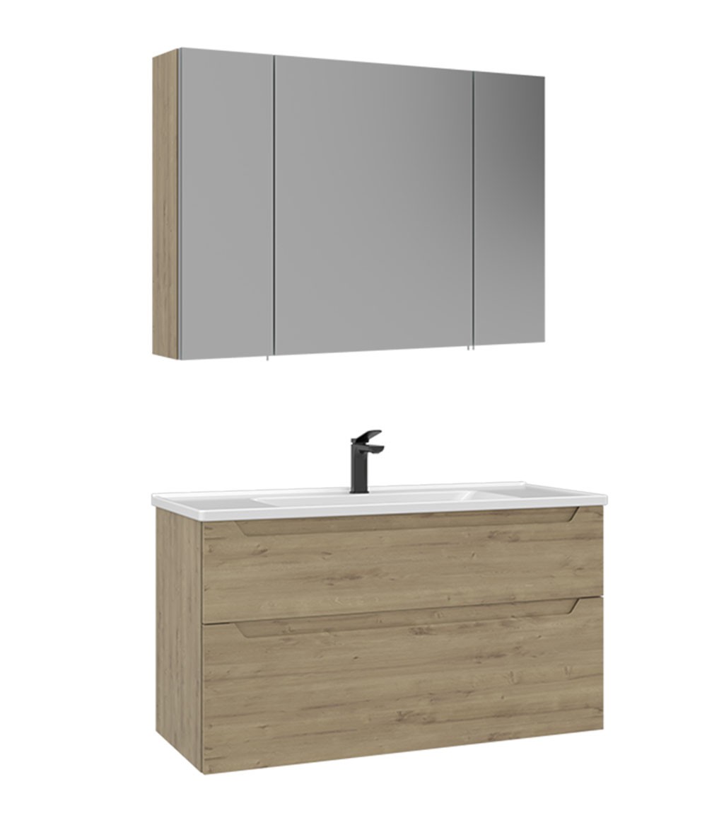 ORKA Messina 100 cm Ayna Dolaplı Banyo Dolap Takımı