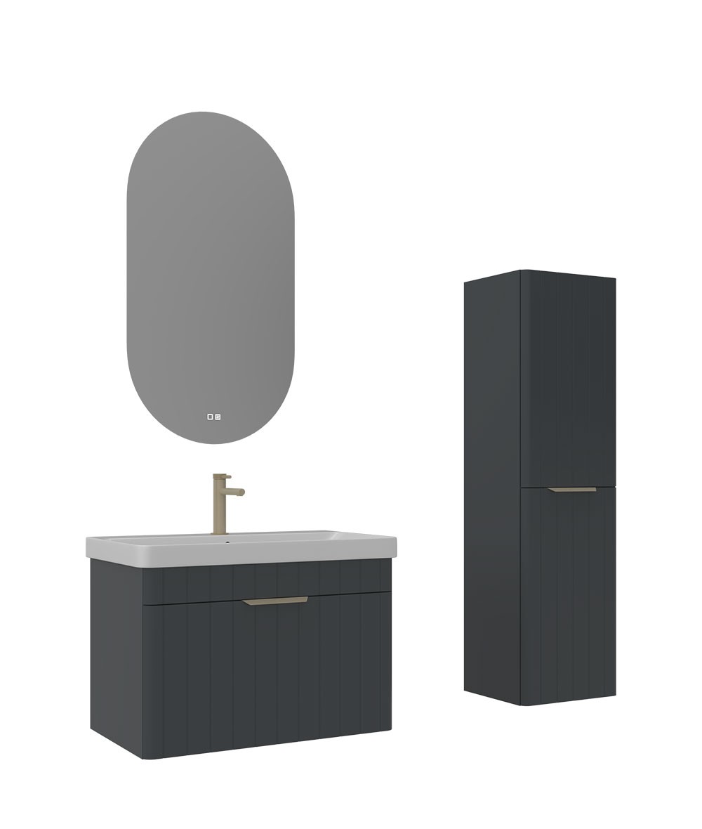 Orka Procida 80 cm Banyo Dolabı Takımı + Boy Dolabı