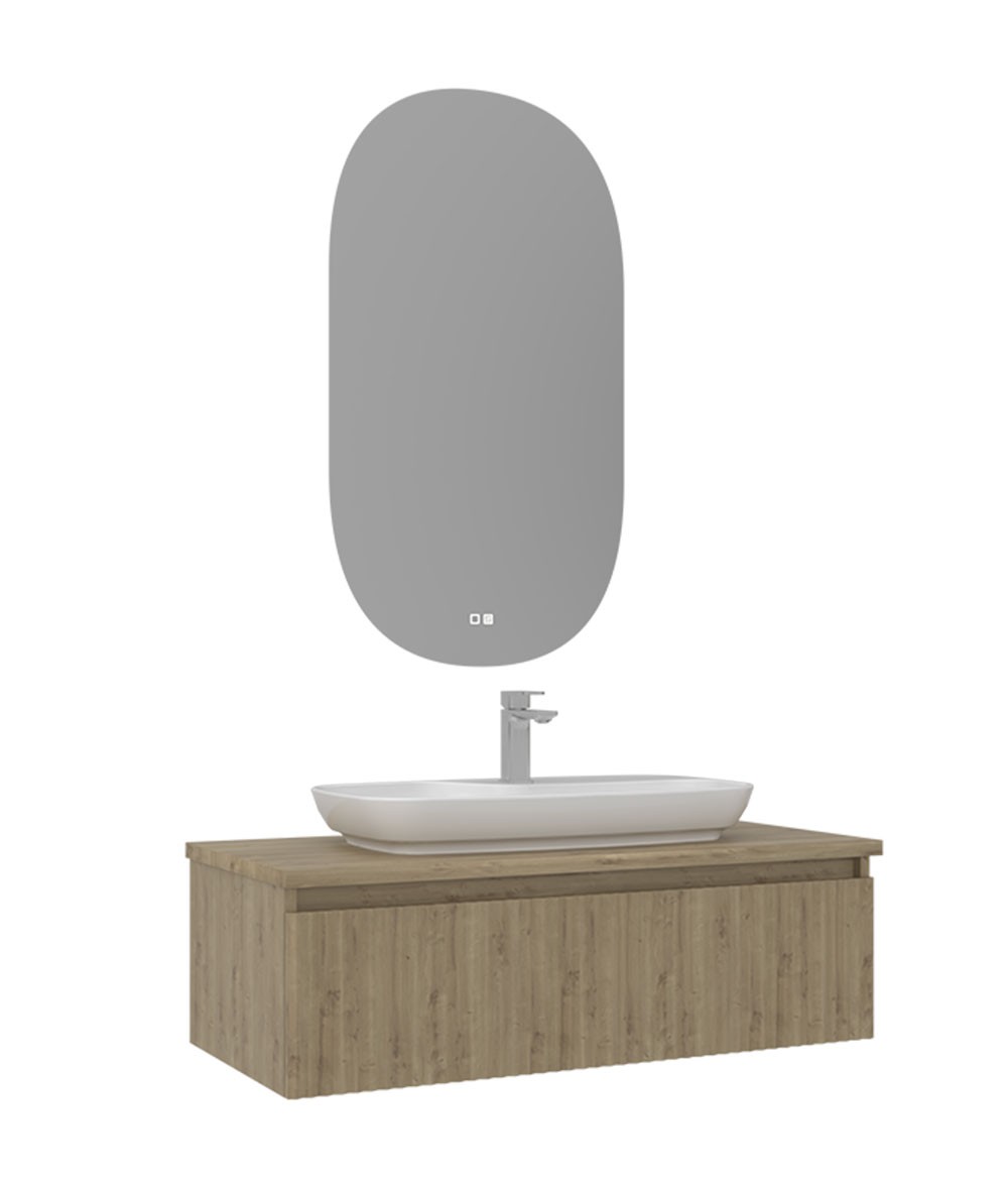 Orka Lentia 100 cm Banyo Dolabı Takımı