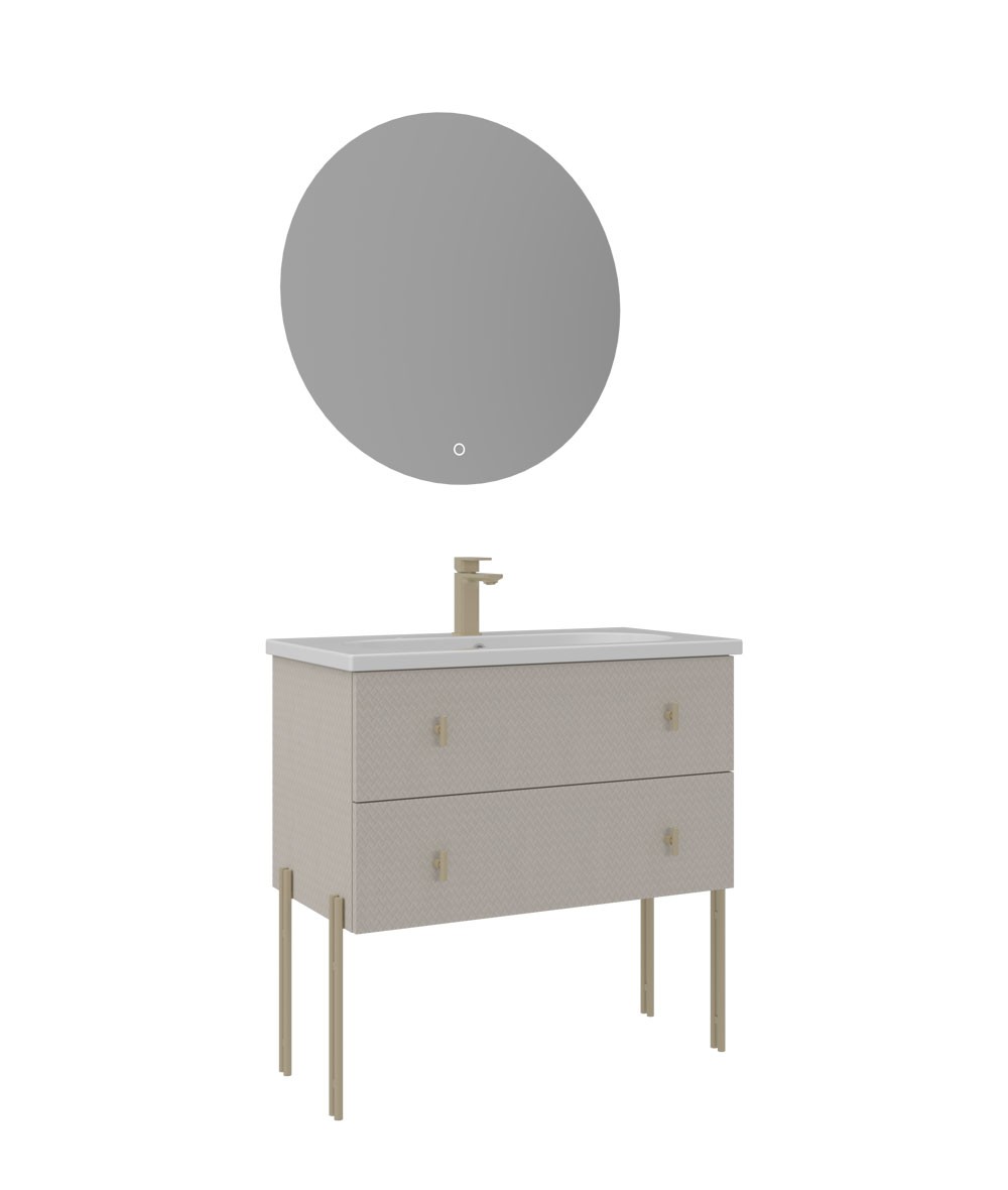 Orka Milazzo 80 cm Ayaklı Banyo Dolap Takımı