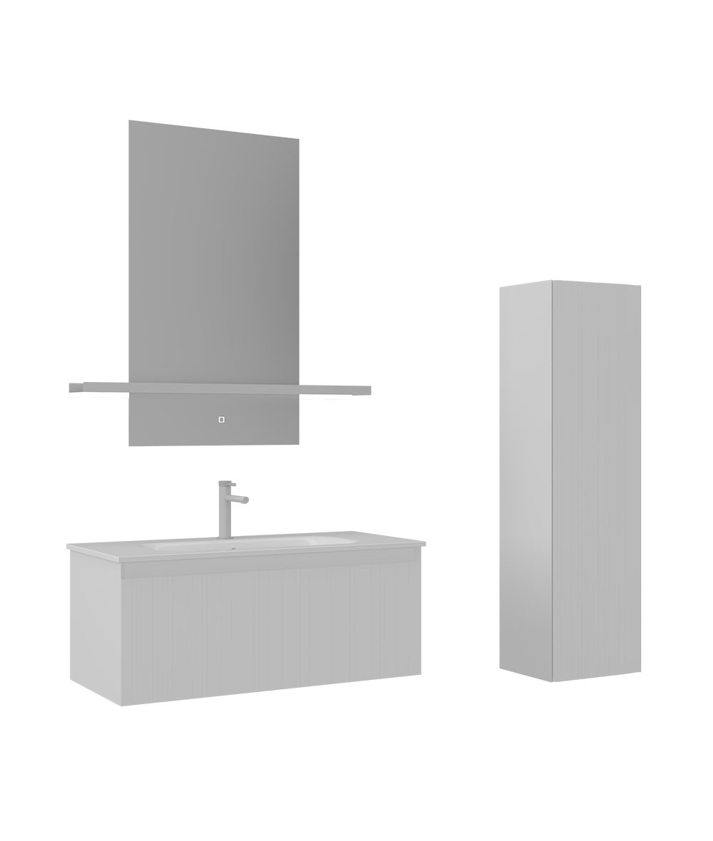 Orka Salina 100 cm Banyo Dolabı Takımı + Boy Dolabı