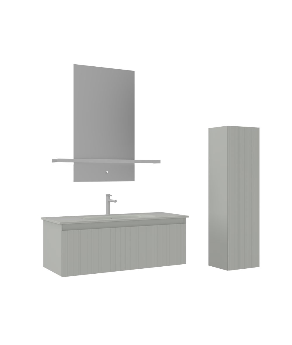 Orka Salina 120 cm Banyo Dolabı Takımı + Boy Dolabı